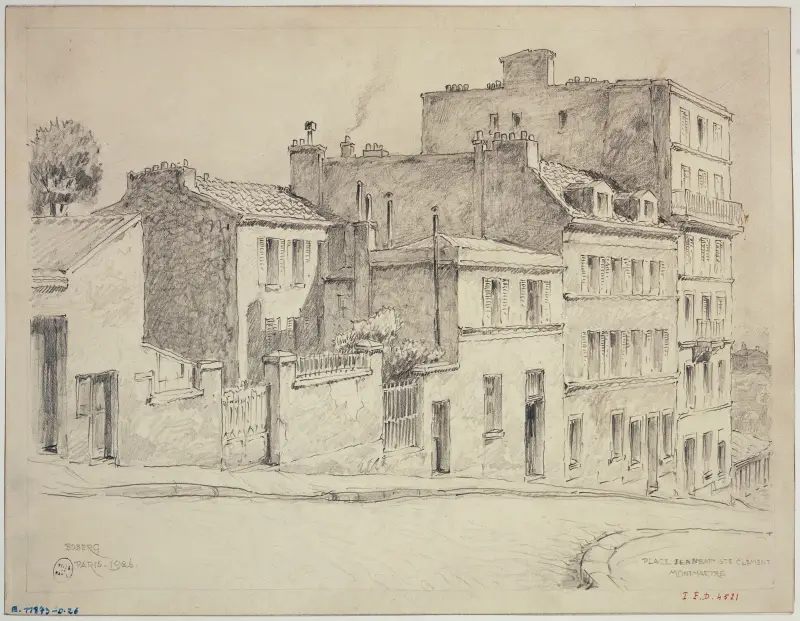 Place Jean-Baptiste Clément à Montmartre av Ferdinand Boberg