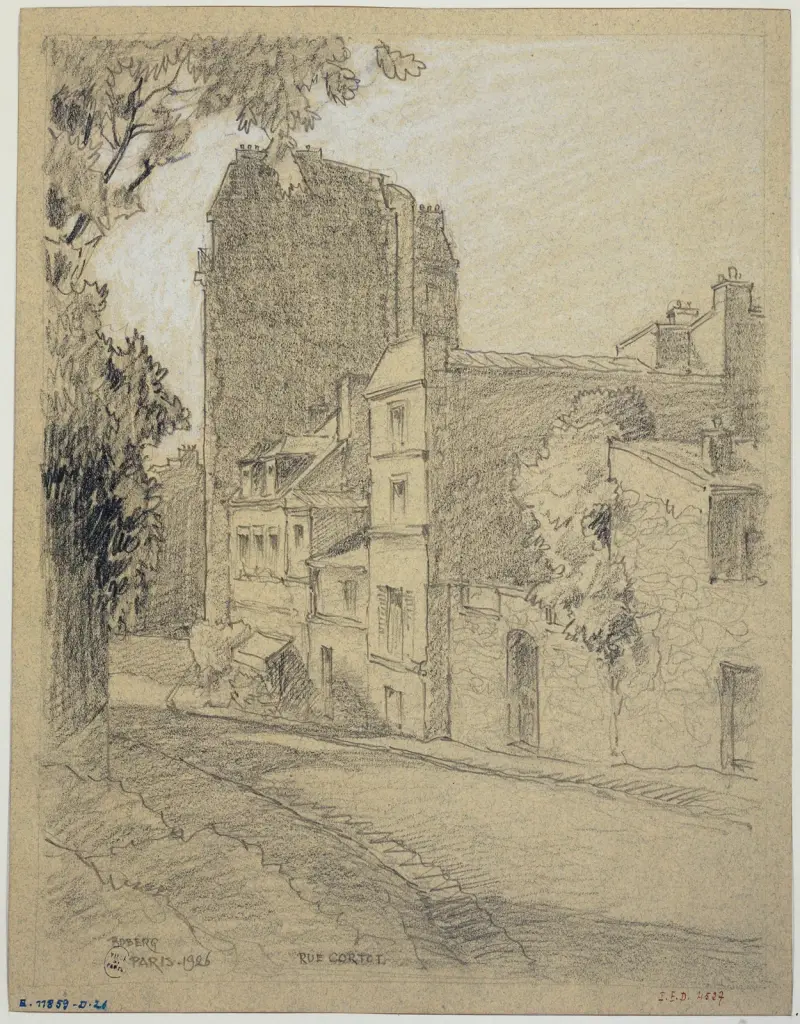 Rue Cortot, på Montmartre av Ferdinand Boberg