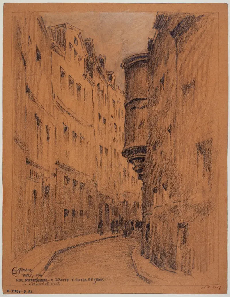 Rue de l’Hôtel de Ville; Hôtel de Sens av Ferdinand Boberg