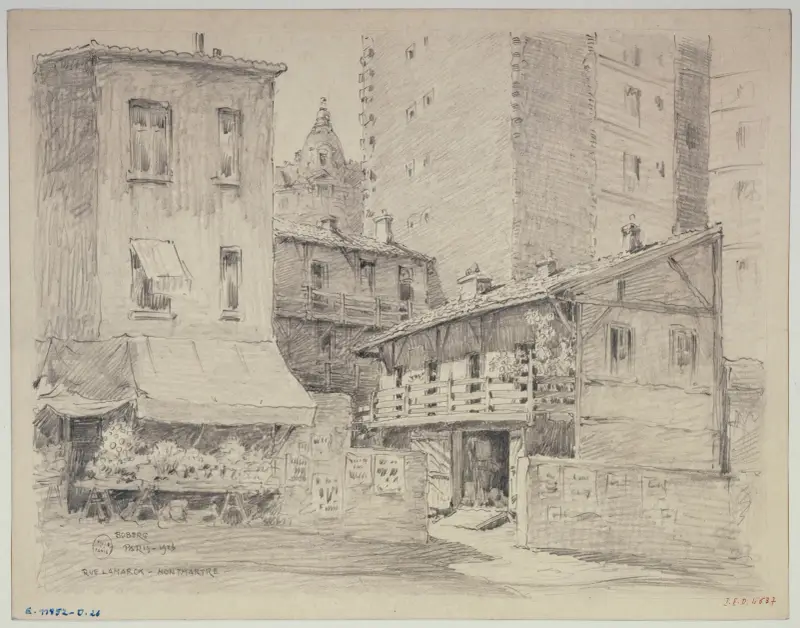 Rue Lamark, à Montmartre av Ferdinand Boberg