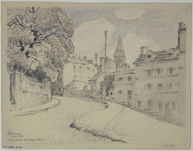 Rue Lepic à Montmartre av Ferdinand Boberg