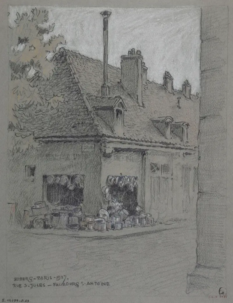 Rue Saint Jules (actuellement rue du Faubourg Saint Antoine) av Ferdinand Boberg