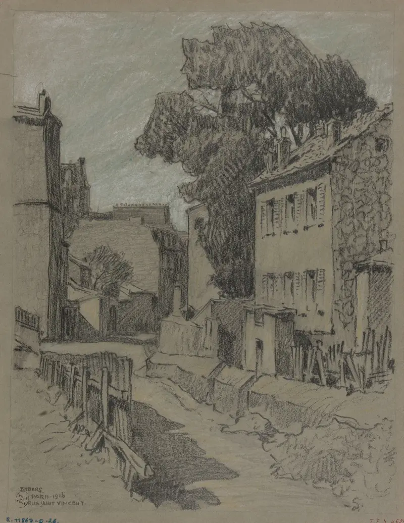 Rue Saint-Vincent på Montmartre av Ferdinand Boberg