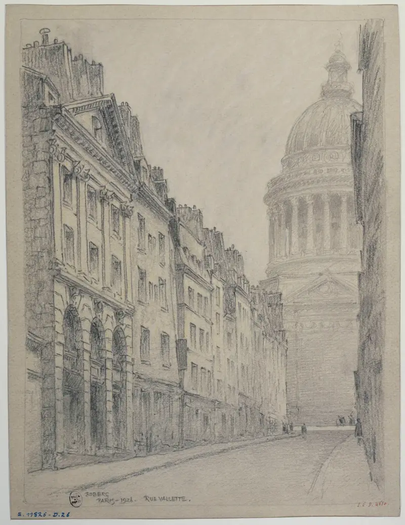 Rue Valette och Panthéon av Ferdinand Boberg