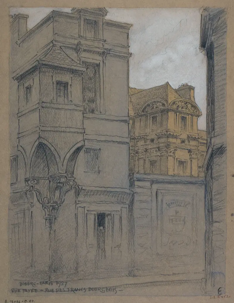 Tornet på Hôtel Lamoignon, hörnet av rue des Francs-Bourgeois och rue Pavée av Ferdinand Boberg