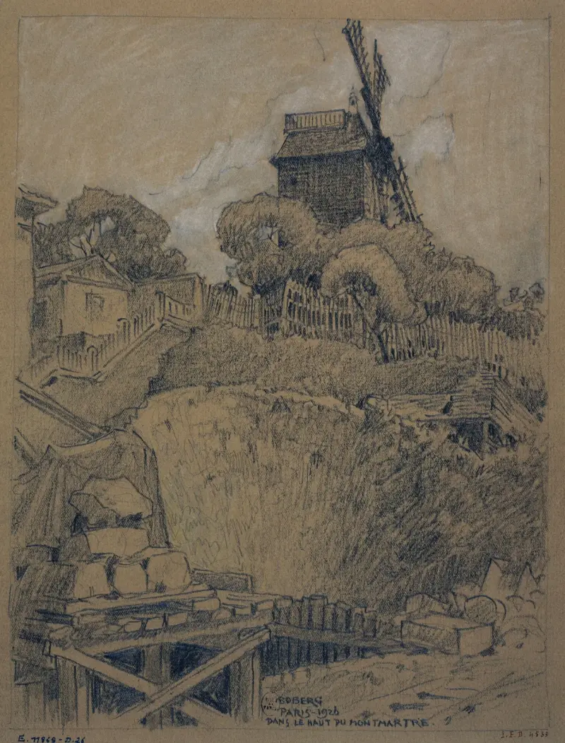En kvarn på övre Montmartre av Ferdinand Boberg