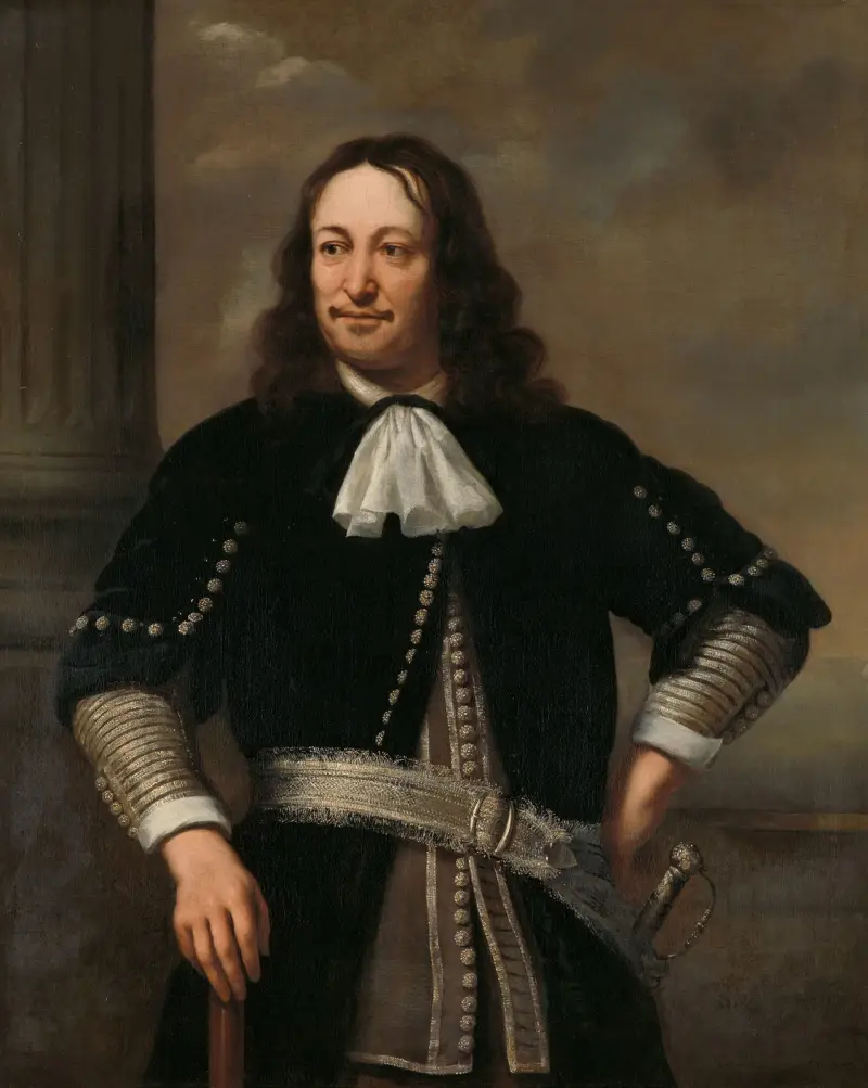 Portrait of a Naval Officer, probably Vice-Admiral Aert van Nes (1626-1693) av Ferdinand Bol