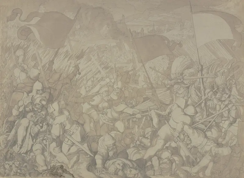 Arnold von Winkelried i slaget vid Sempach av Ferdinand Fellner
