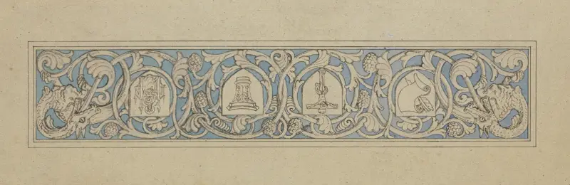 Bokornament (överkant) av Ferdinand Fellner