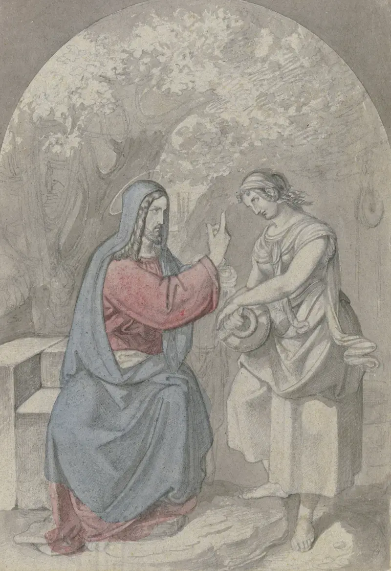 Kristus och den samaritiska kvinnan vid brunnen av Ferdinand Fellner