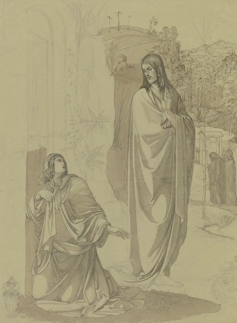 Den uppståndne Kristus uppenbarar sig för Maria Magdalena av Ferdinand Fellner