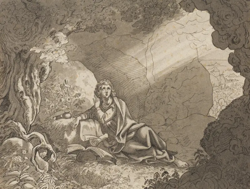 Den helige Hubertus i skogens ensamhet av Ferdinand Fellner
