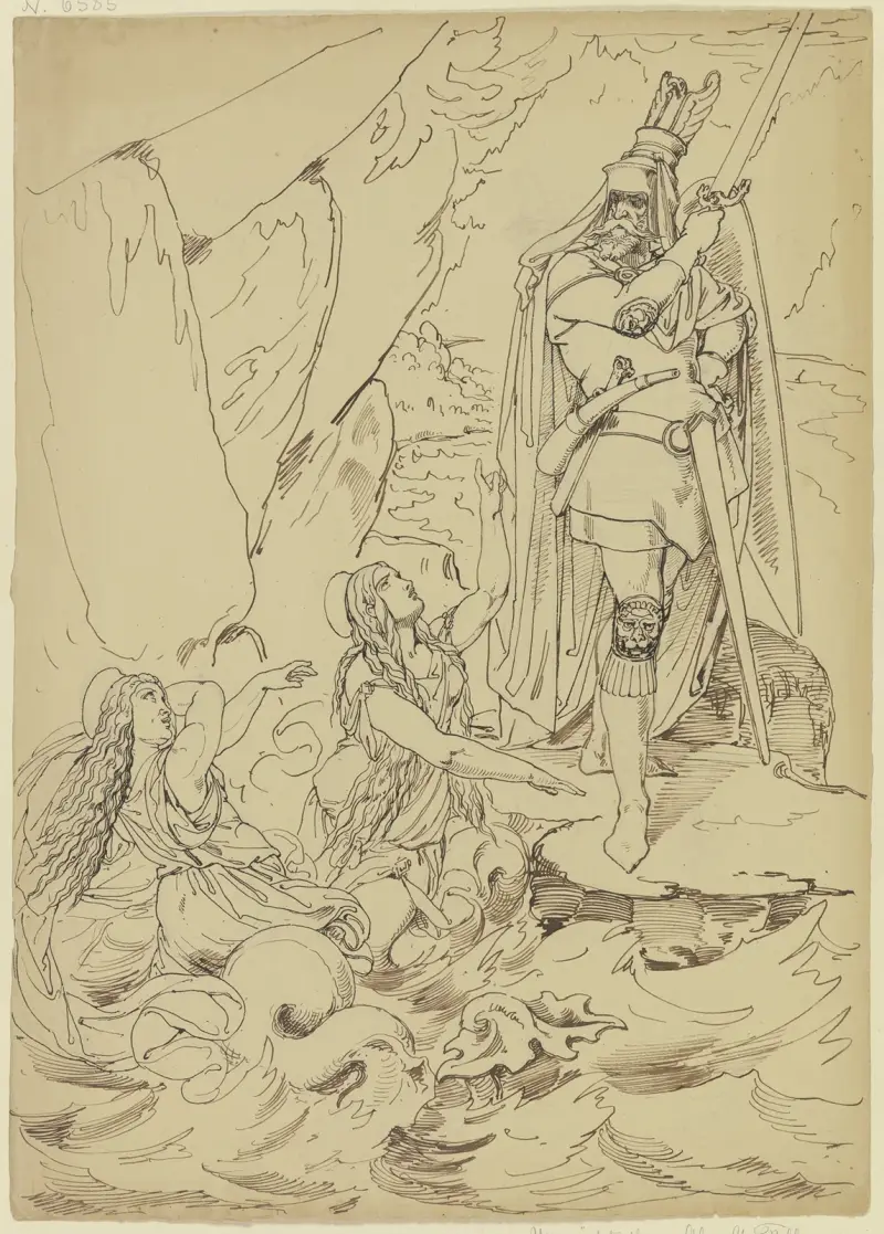 Hagen and the Danube Mermaids av Ferdinand Fellner