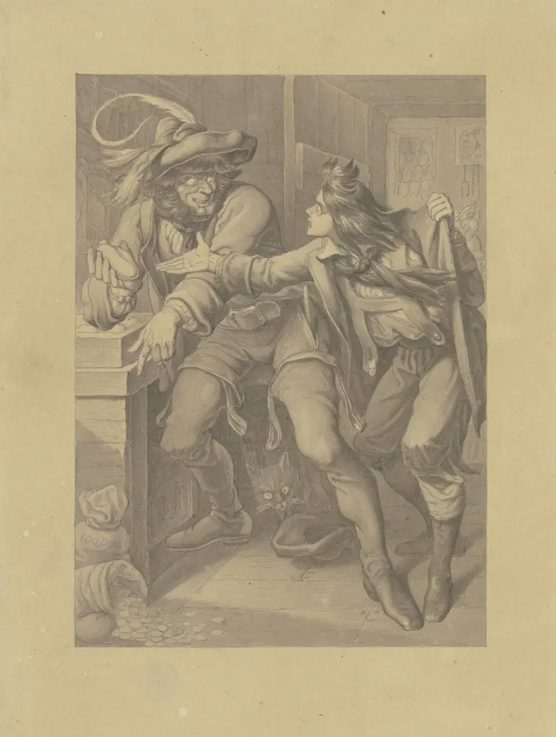 Illustration till Hauffs saga ”Det kalla hjärtat” av Ferdinand Fellner