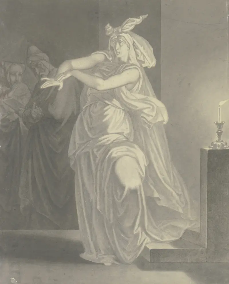 Lady Macbeth med blodiga händer av Ferdinand Fellner