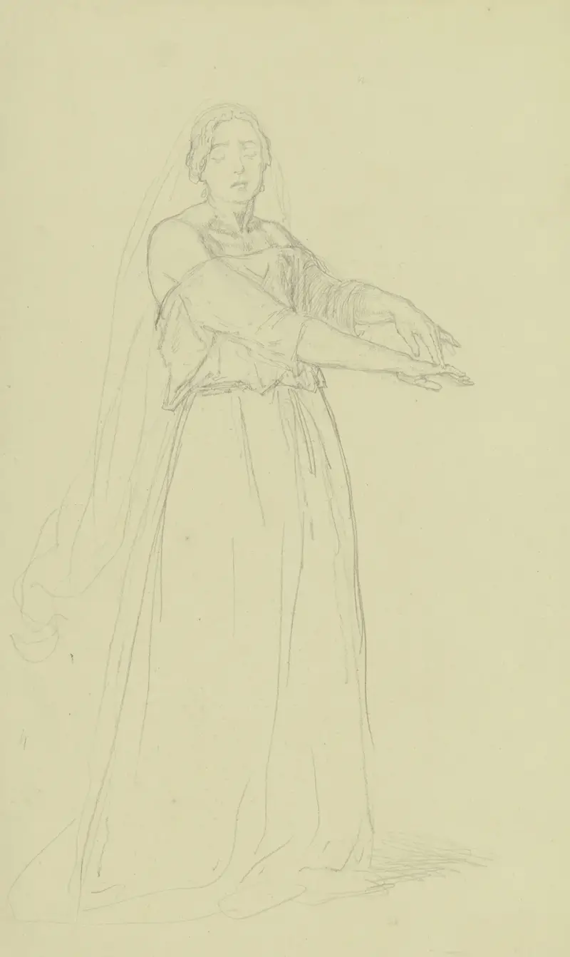 Lady Macbeth med blodiga händer av Ferdinand Fellner