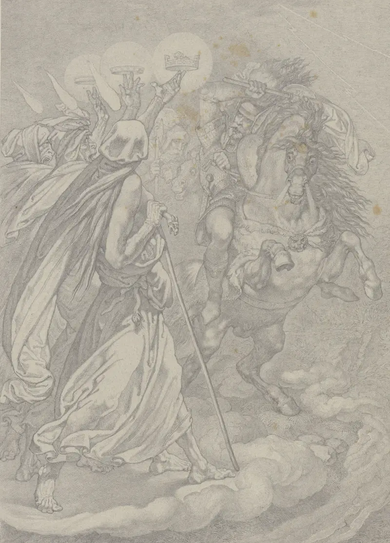 Macbeth, Banquo och häxorna av Ferdinand Fellner