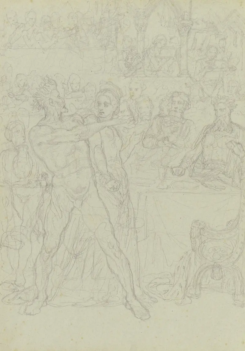 Macbeth ser Banquos vålnad av Ferdinand Fellner