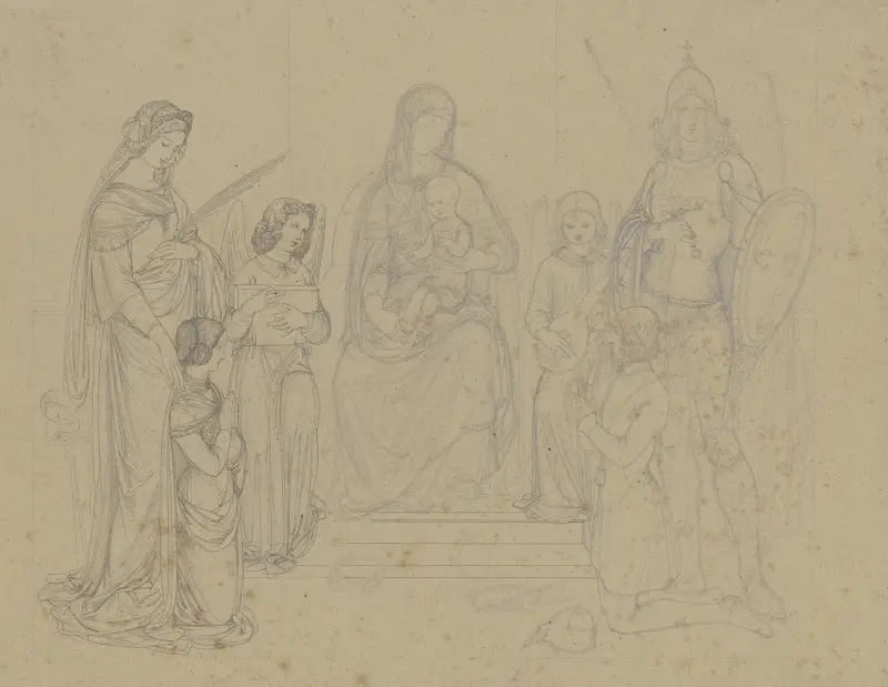 Madonna med Sankt Göran, Sankta Agnes samt en stiftare och hans hustru, troligen från familjen Fellner av Ferdinand Fellner