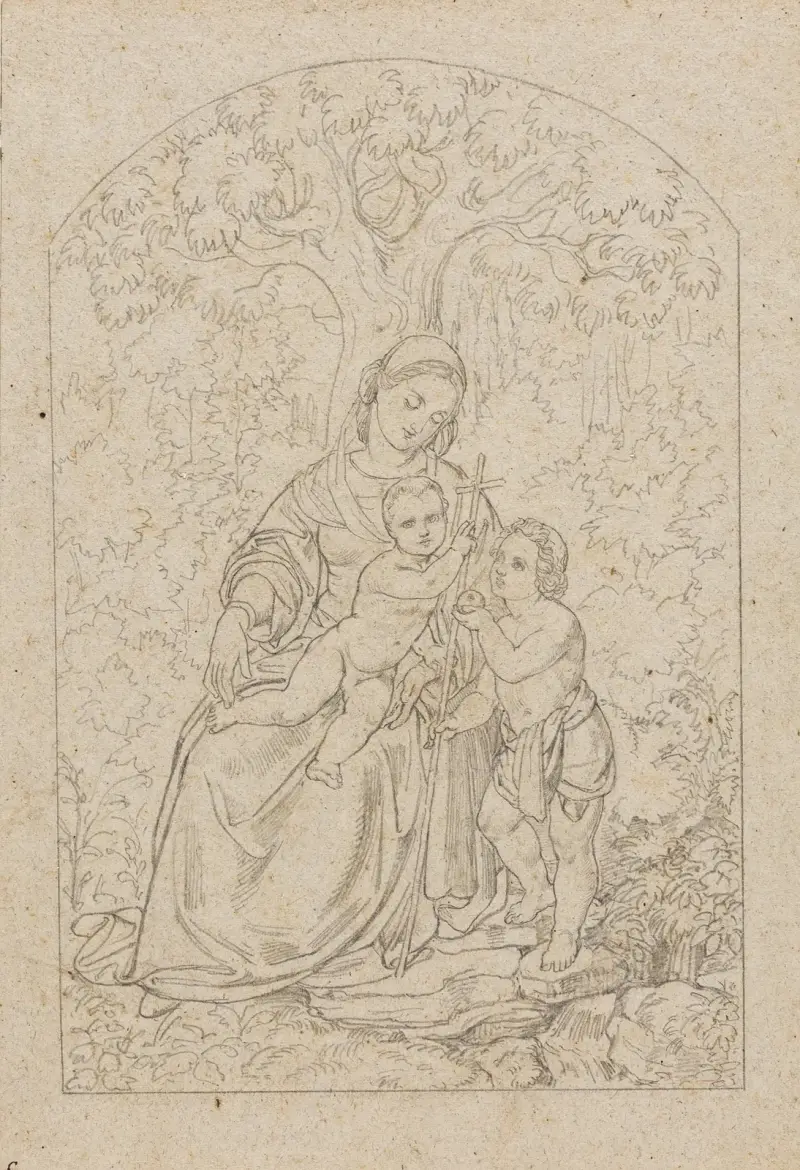 Madonna med Jesusbarnet och Johannes döparen av Ferdinand Fellner