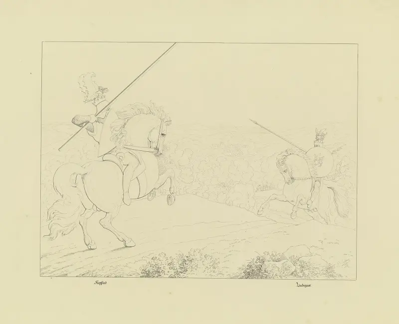 Siegfried and Lüdegast av Ferdinand Fellner