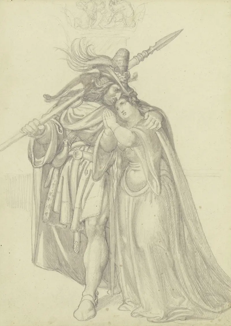 Siegfrieds avsked från Kriemhild av Ferdinand Fellner