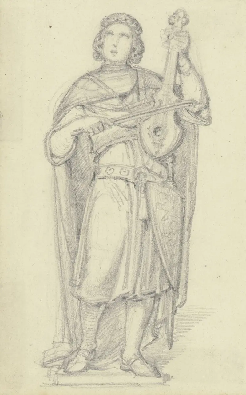 Staty av Volker von Alzey av Ferdinand Fellner
