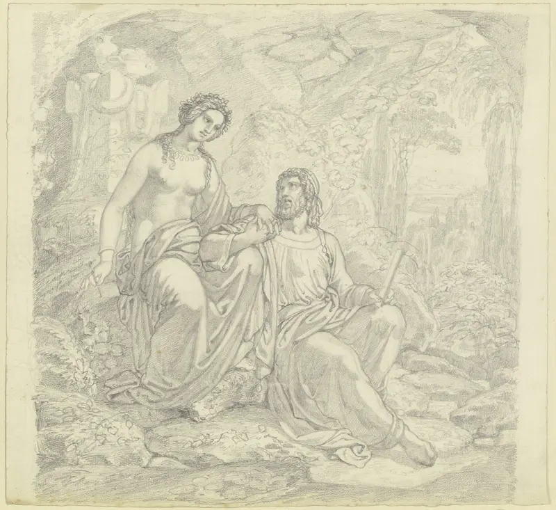 Ulysses och Kalypso av Ferdinand Fellner