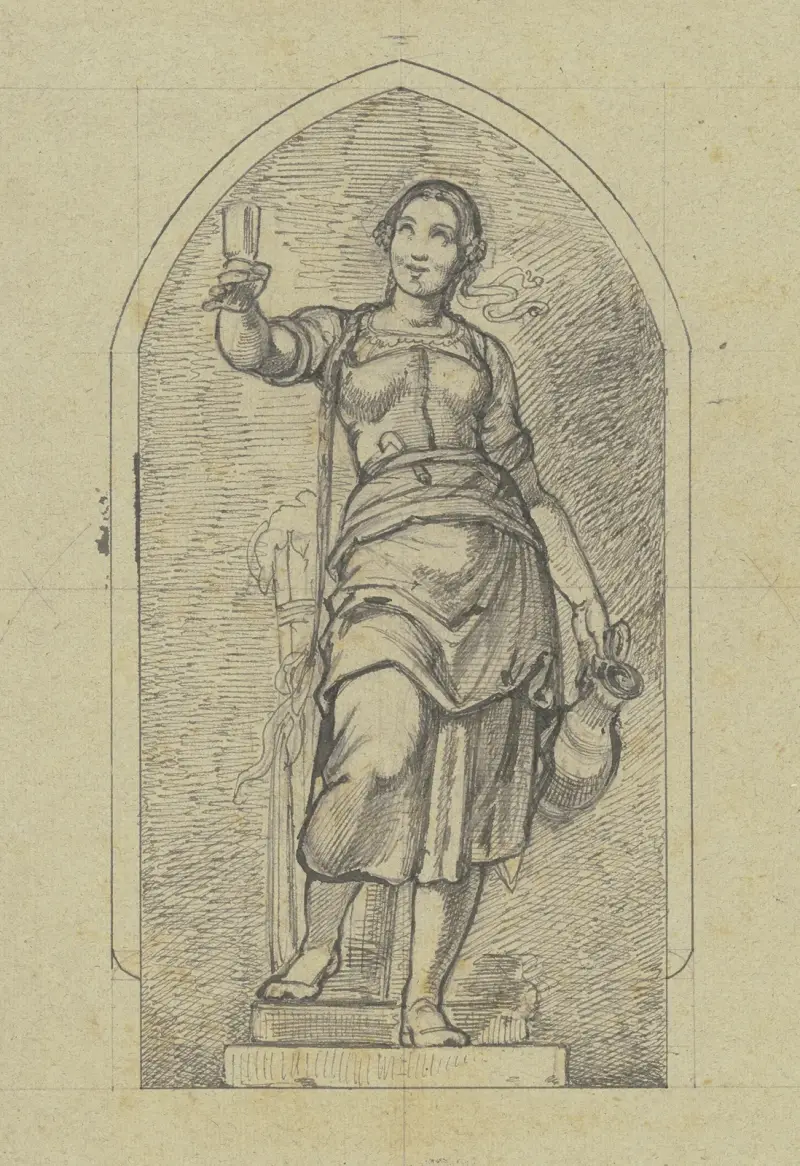 Servitris som figurin av Ferdinand Fellner