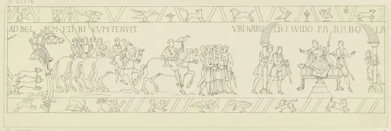 Zeichnung nach dem Bildteppich von Bayeux av Ferdinand Fellner