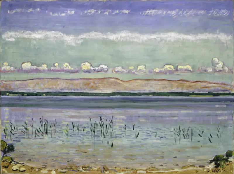 Genèvesjön med Jurabergen av Ferdinand Hodler
