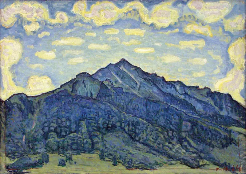 Landschaft in den Schweizer Alpen av Ferdinand Hodler