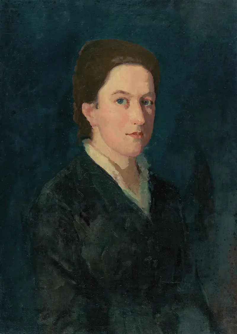 Porträtt av en ung dam av Ferdinand Hodler
