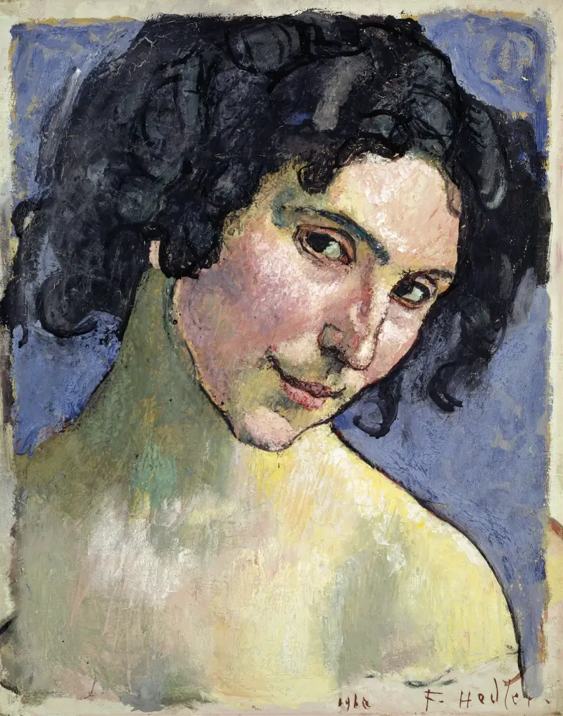 Portrait Of The Model Giulia Leonardi av Ferdinand Hodler