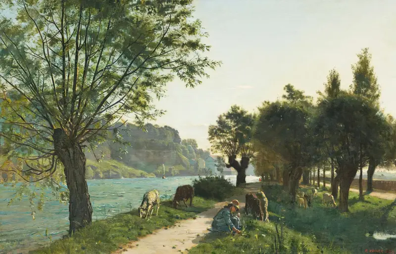 Får på videvägen av Ferdinand Hodler
