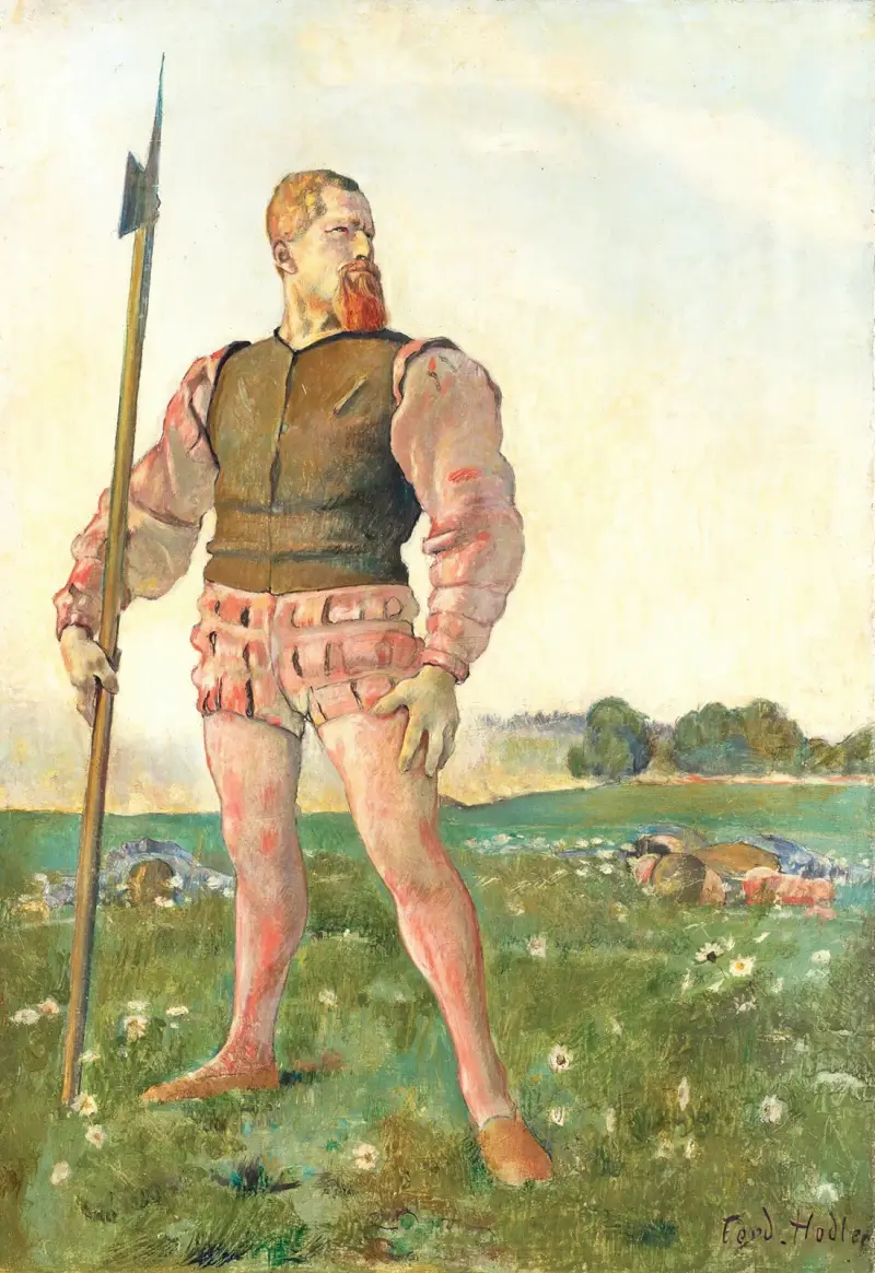 Der zornige Krieger von Ferdinand Hodler