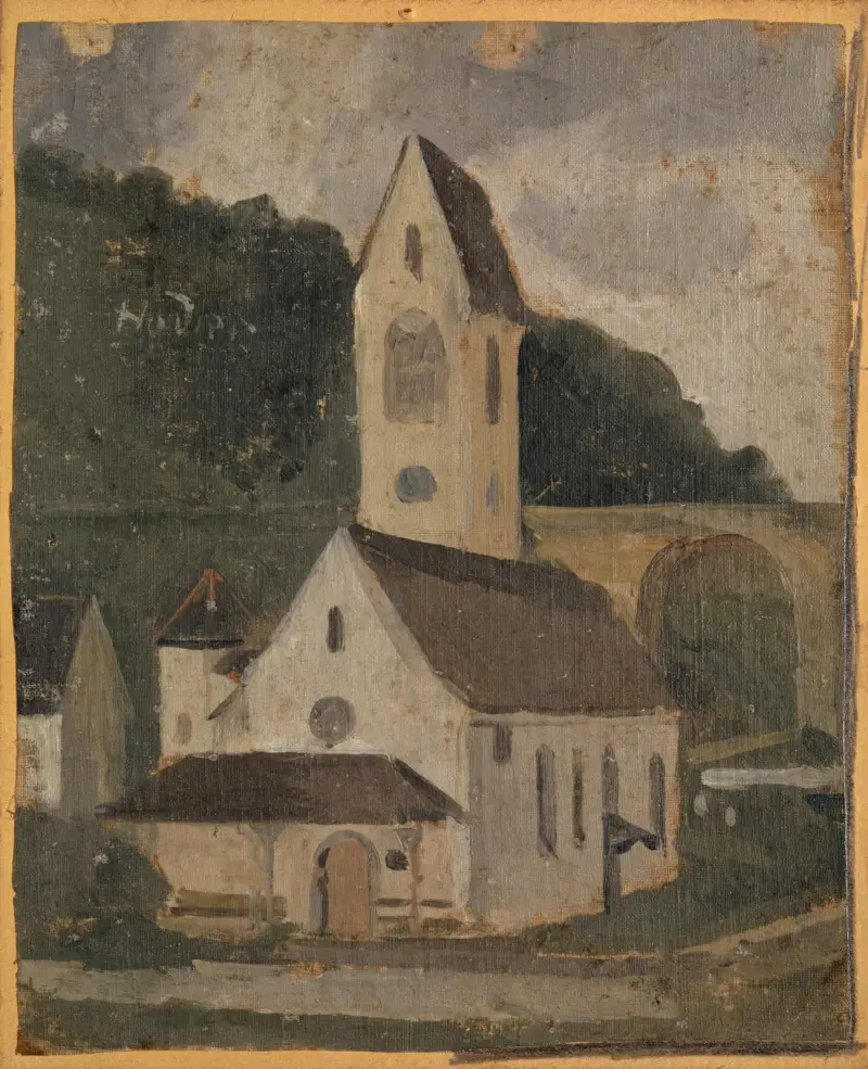 The Church Of Rümlingen av Ferdinand Hodler