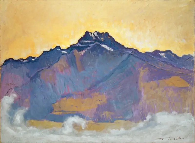 The Dents Du Midi Seen From Chesières av Ferdinand Hodler