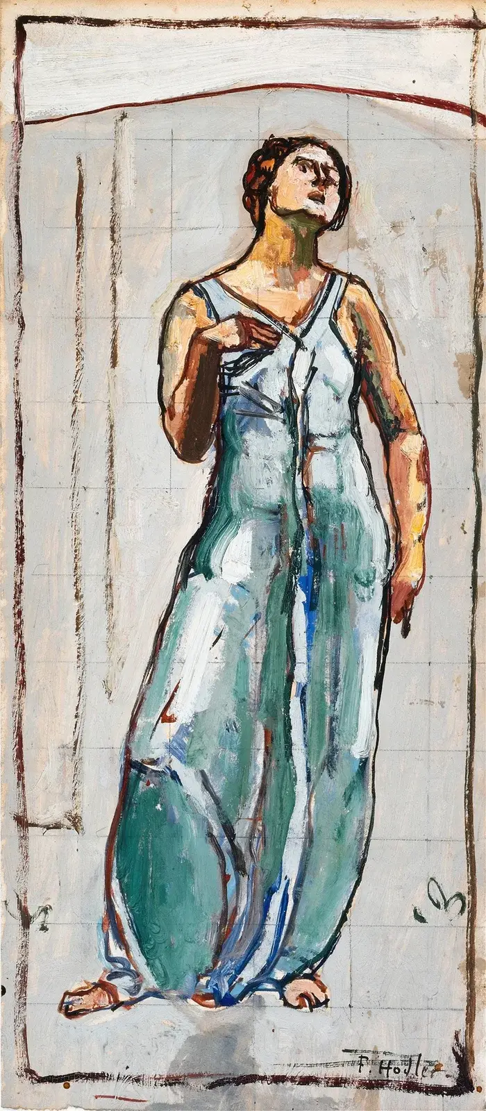 Vy in i oändligheten, enstaka figur av Ferdinand Hodler
