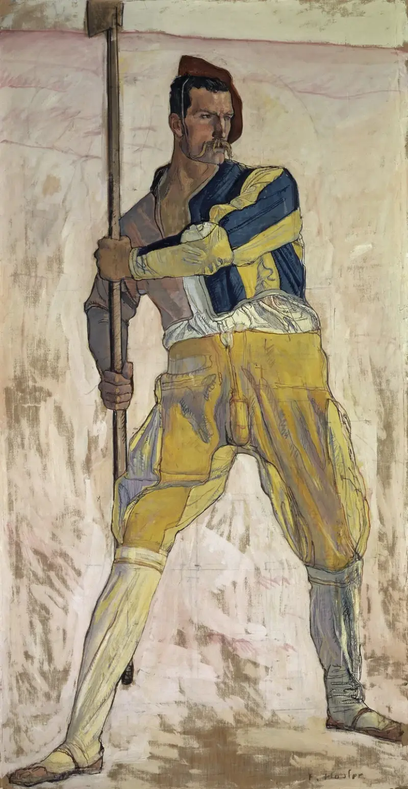 Válečník s halapartnou, Ferdinand Hodler