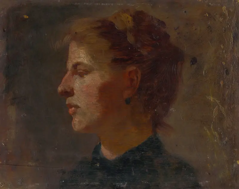 Head Study of a Younger Woman av Ferdinand Katona