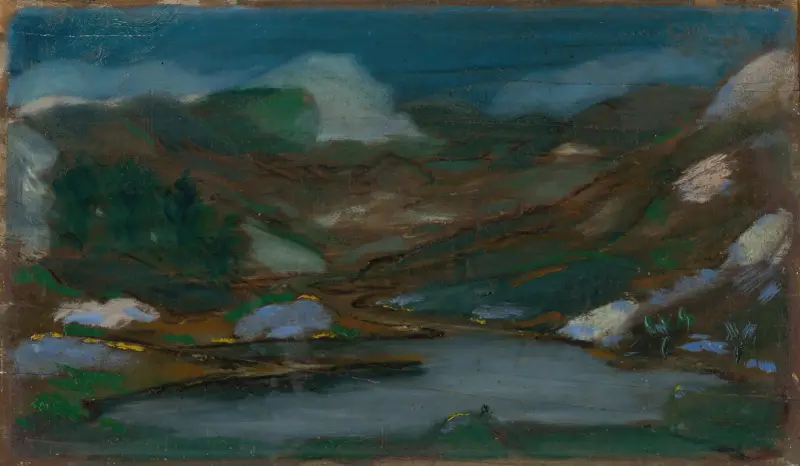 Bergslandskap av Ferdinand Katona