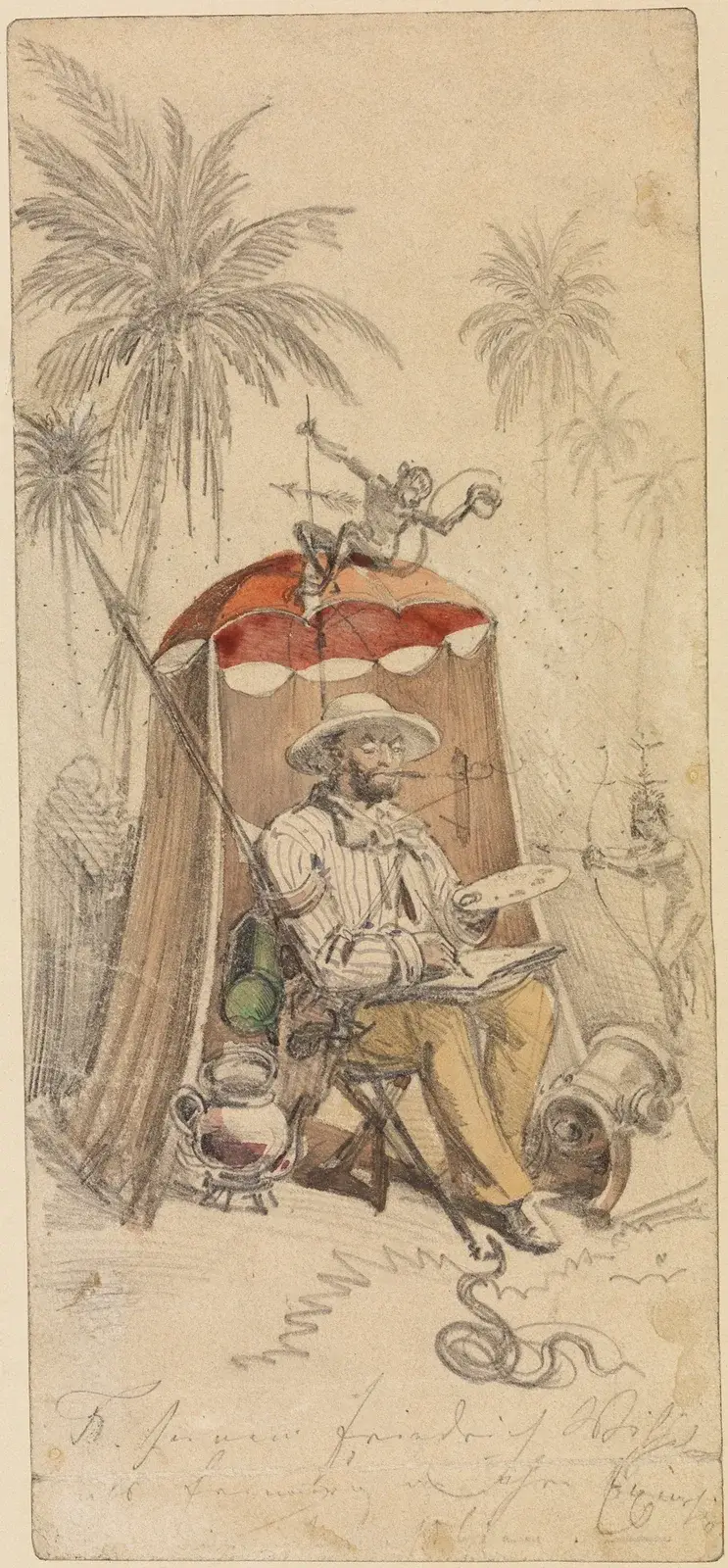Målare i ett tält av Ferdinand Keller