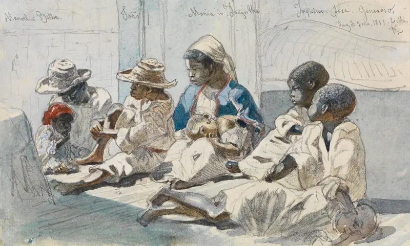 Studie av åtta svarta barn i Brasilien av Ferdinand Keller