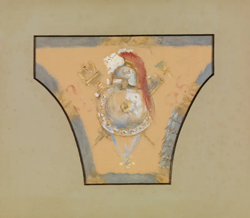 Studie för inredningen av Landesgewerbemuseum i Stuttgart av Ferdinand Keller