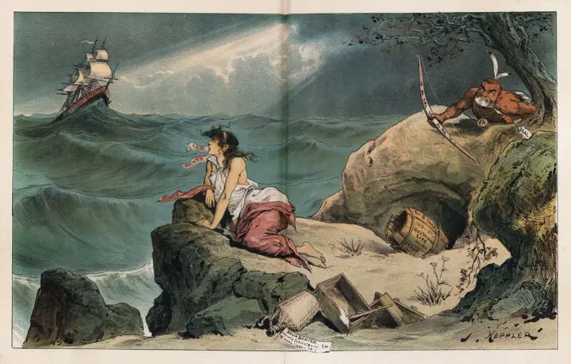 ‘A sail! A sail!!’ av Joseph Ferdinand Keppler