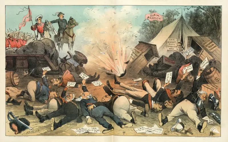 ‘The Mulligan guard lies, but – surrenders’ av Joseph Ferdinand Keppler