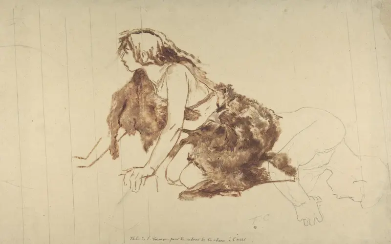 Klekající žena, Fernand Cormon