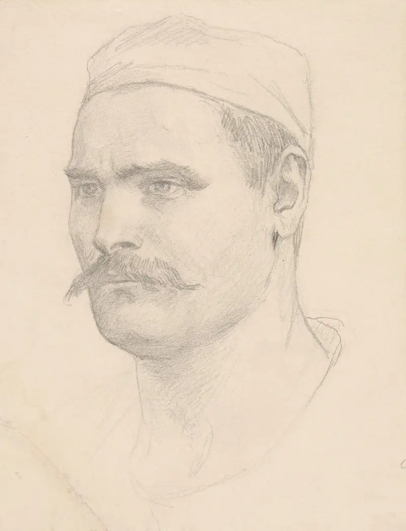 Porträtt av en man av Fernand Cormon