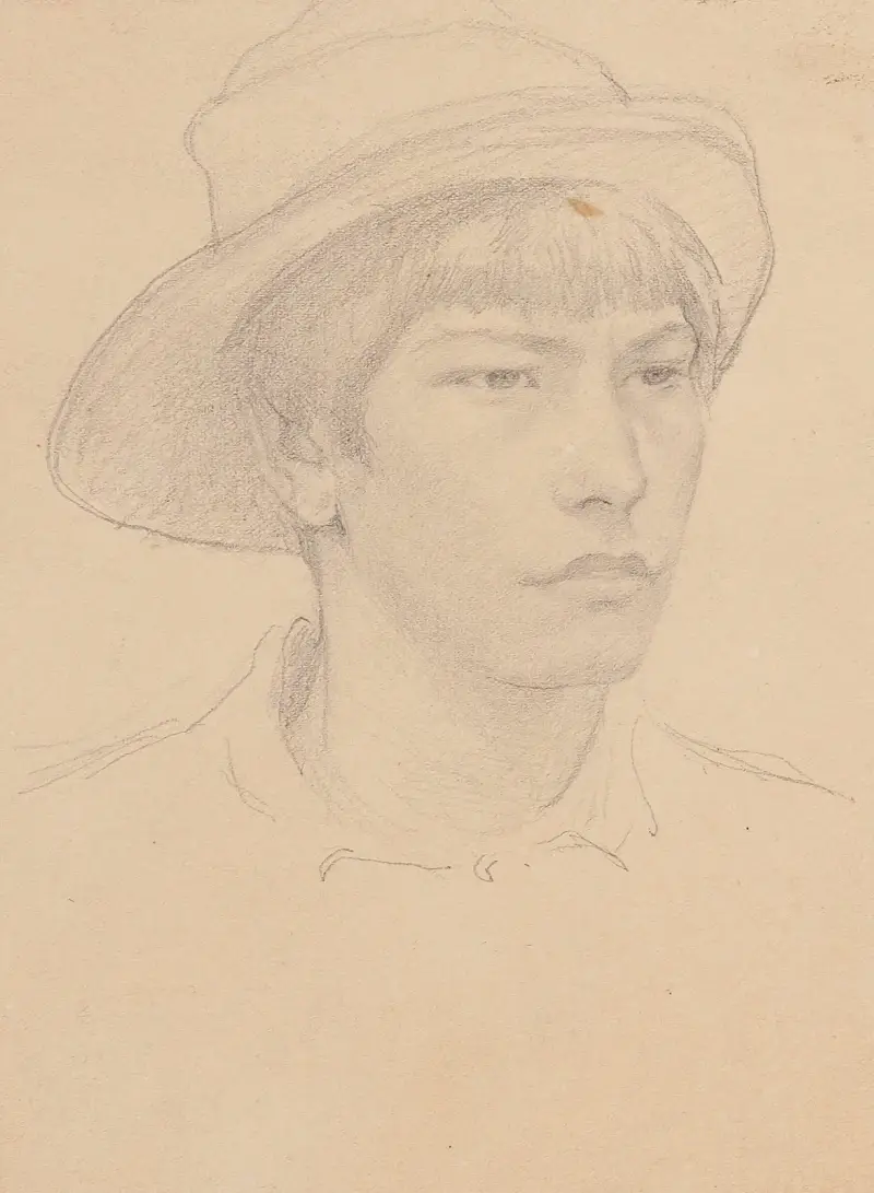 Tête de jeune homme av Fernand Cormon